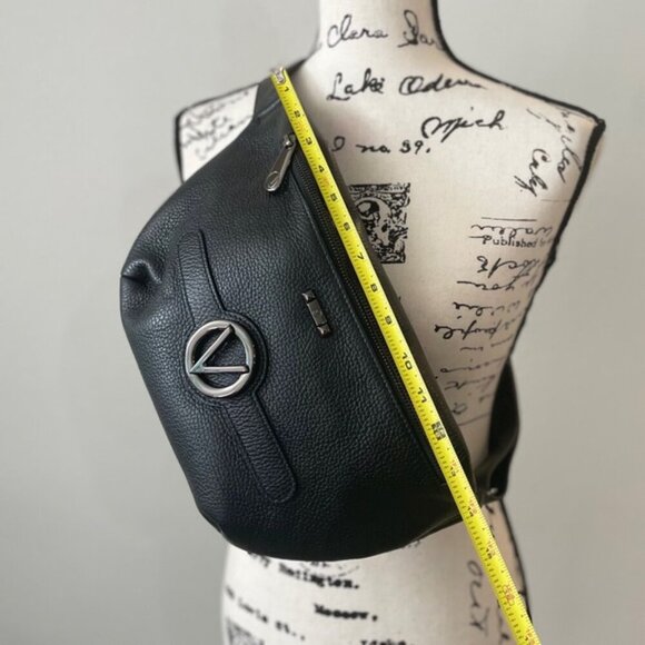 VALENTINO MESSENGER BAG LEATHER MADE IN ITALY BLACK EMO VERSATILE CARRYALL - Picture 5 of 16